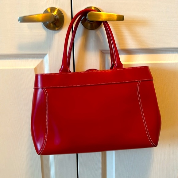Red Furla leather handbag - Picture 2 of 9